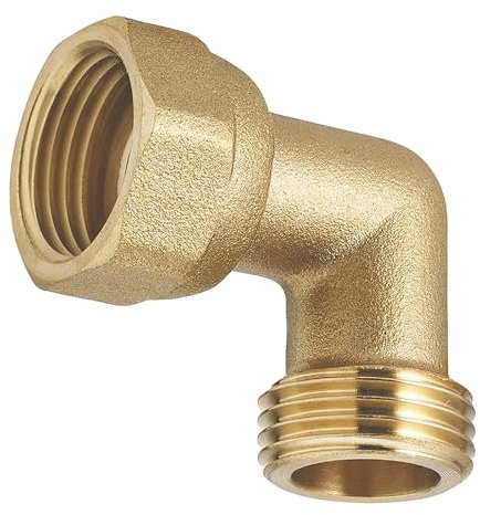 SOMATHERM FOR YOU - Coude Laiton Brut à Visser - Mâle-Ecrou Tournant 20/27 - Jaune - Pour Raccordements Plomberie - Réseaux Eau Sanitaire et Chauffage