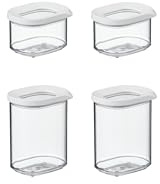 Mepal - Vorratsbehälter Modula 4-teiliges Set - Aufbewahrungsboxen mit Deckel - Küchenorganizer & Vorratsboxen - Stapelbar & Luftdicht - 2x 175 ml, 2x 375 ml - White