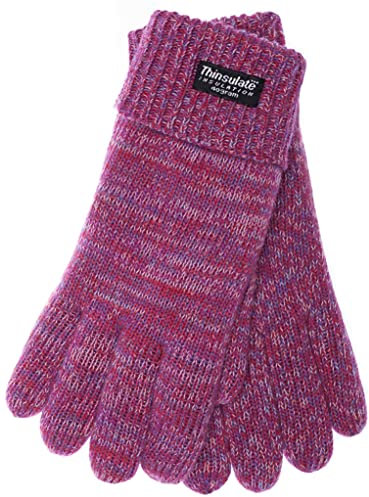 EEM Strick Kinderhandschuhe, weiche Baumwolle, Thinsulate Thermofutter, pink mix S - 110-122