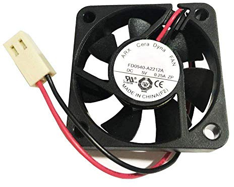 BAY Direct FD0540-A2212A FD0540-A3212A Ventilateur 40 x 40 x 10 mm pour CeraDyna 5 V 0,25 A 2 fils DVR (composé thermique, spatule, carte de garantie incluse)