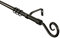 Gardinenstangen schwarz ausziehbar 160 cm – 300 cm, Durchmesser 16/19 mm