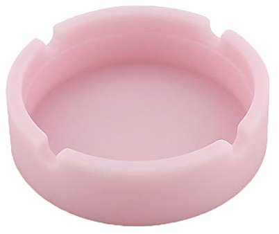 sunnymi Leuchtender Silikon Aschenbecher Gummi Hochtemperatur Hitzebeständiger Runder Design (Leuchtender, Rosa)