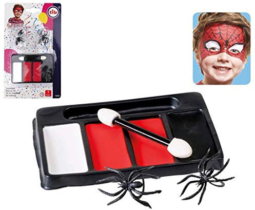 tib 15226 Karneval Make Up Set Spider 7-teilig, mehrfarbig, One Size