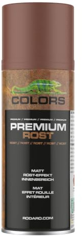 COLORS Premium Rost Effektlack 400ml – Authentische Rostoptik für Innen & Außen – Effektspray für Holz, Metall, Stein, Glas – Industrial & Vintage Look