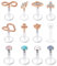 Mayhoop Tragus Helix Piercing Lippenpiercing Stecker Set Bioflex Flexibler Acryl Labret Monroe Stecker Piercing Ohr Tragus Helix Ohrpiercing 6mm Silber