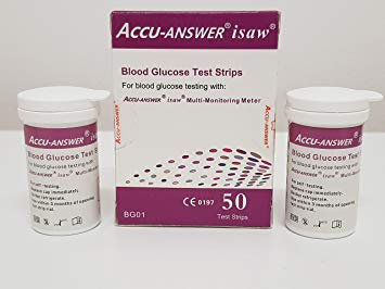 Accu-Answer Blood Glucose Test Strip 50 strips - Compatible with Accu-Answer Monitoring Device