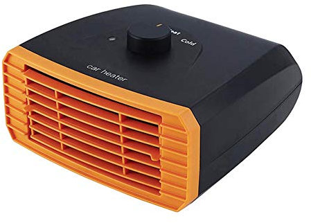 Auto Heizung Lüfter, Asudaro 12V/24V Auto-Heizlüfter Tragbarer Auto Defroster Demister, 120 Watt, Fenster-Entfeuchter 2 in 1 Auto-Heizung&Kühlventilator, Plug in Zigarettenanzünder Heizung Orange 24V