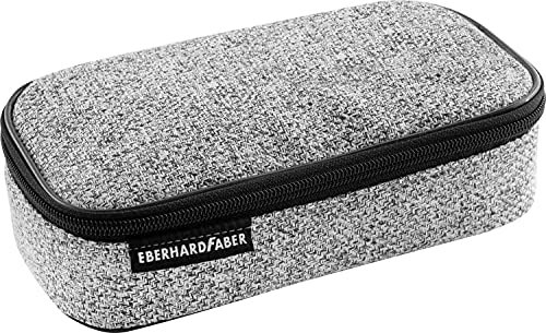 Eberhard Faber 577430 - X-Style Pro Jumbo Schlamperetui in grau-schwarz mit Reißverschluss, Hauptfach, Innenfach und Innenklappe mit Stiftschlaufen