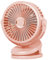 Ventilador clip con USB, portátil mesa, personal, fuerte, silencioso, flujo aire de 4 velocidades abrazadera resistente casa, oficina, mesa, dormitorio, cocina, viajes interior exterior (rosa)