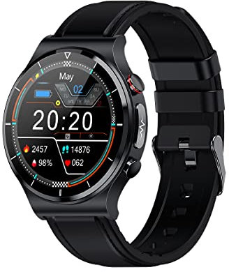 ESSONIO E88 Smart Watch Sports Watch Smartwatch IP68 Wireless Charging Waterproof Fitness Tracker Heart Rate Monitor Sleep Monitoring Stopwatch Music Control For Men For Ios And Android