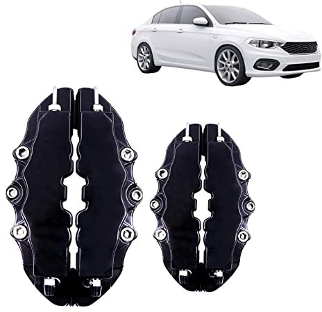 Yajimsa Coperture per pinze freno rosse anteriori e posteriori – Kit universale per auto disco Brake Fake Covers per Left & Right Wheel Refit