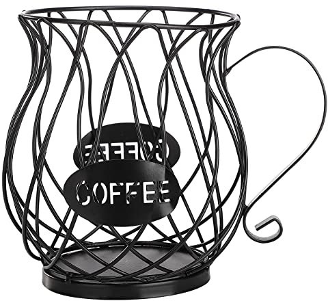RESOYE Coffee Pod Holder and Organizer Mug, Cup Keeper Coffee Espresso Pod Holder, Coffee Capsule Basket, Espresso Pod Keeper Storage for Cafe, Black