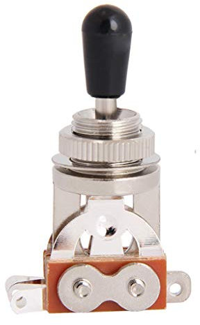 1 Stück Metall E-Gitarre 3-Wege Switch Tonumwandlung Pickup Schalter für Gibson Les Paul etc. Zubehör (schwarz) praktisch und praktisch