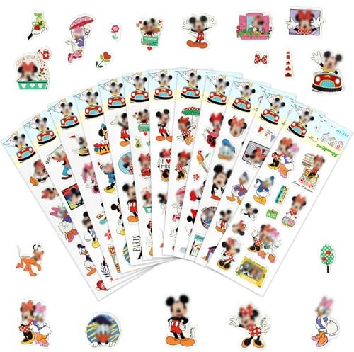 Aufkleber, 12 Stück Maus Aufkleber, Niedlich Anime Aufkleber, 3D Aufkleber für Kinder, 3D Aufkleber, Mouse Stickers, für Kinder Teens Erwachsene