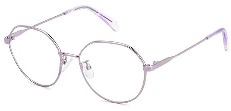 POLAROID Oval Metall Brillen in Lilac für Damen, Brille mit Sehstärke, optional mit Sonnenbrillen tönung oder Blaulichtfilter (Modell PLD D490/G)