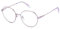 POLAROID Oval Metall Brillen in Lilac für Damen, Brille mit Sehstärke, optional mit Sonnenbrillen tönung oder Blaulichtfilter (Modell PLD D490/G)