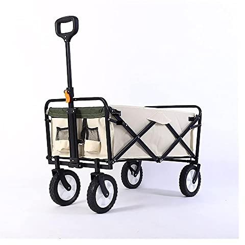 KNOXC Trolleys, Trolley Outdoor Camping -Klappkarren Mit Rädern Gartenwagen Tragbare Einkaufswagen Für Lebensmittel, Klappwagengartenartikel Für Trolley -Garten./Weiss