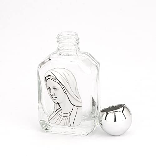 NKlaus 15 ml de agua bendita sagrada de cristal, rectangular, diseño de Madonna 6 x 3 x 2 cm, peregrinación 14355