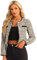 Allegra K Damen Langarm Tweed Jacke Lässig Rundhalsausschnitt Knopfverschluss vorne Jacken Aprikose M