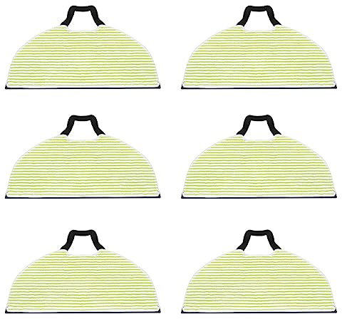 HUAYUWA 6 Pack Steam Mop Replacement Pads Compatible with Shark RV2410 2610WD 2610WA/WFUS Sweeper Robot, Washable Microfiber Soft Pads 184x304mm