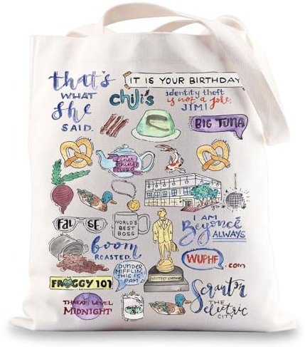 BWWKTOP Michael - Bolsa de hombro para fanáticos de Michael y Dwight, Eso es lo que ella, L, Bolso tote