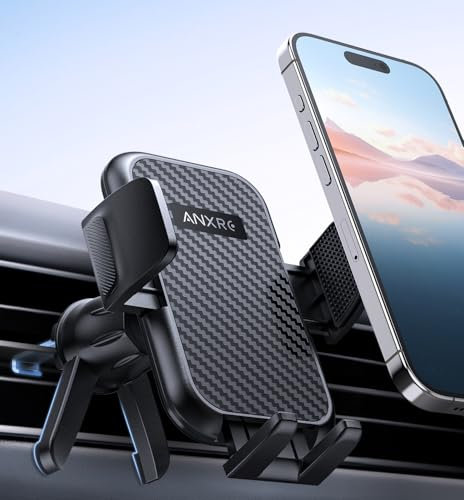 ANXRE Car Phone Holder【2024 Metal Hook & Support Legs 】 Car Phone Mount Air Vent【Thick Case Friendly 】 Mobile Phone Holder for Cars Phone Mount Compatible With iPhone 15 14 Pro Max Android Smartphone