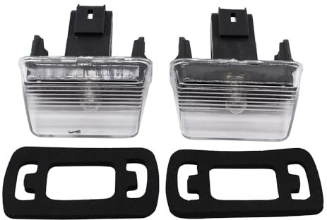 SHLPDFM 2 pcs/set 2835 SMD LED Licence Plate Light Rear Number Plate Lamp 6340A3 Compatible with Peugeot 206 207 306 307 308 406 407 Citroen C3 C4 C5