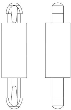 10X 8G806V40121 PCB Abstand Polyamid 66 L: 18mm Farbe: natürlich UL94V-2 DREMEC
