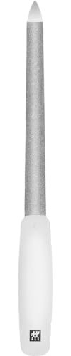 ZWILLING Nagelfeile (Saphirbeschichtung, Polierte Feilenspitze, Ergonomische Form, Grob- und feinkörnige Feilenflächen), Weiß, 160 mm