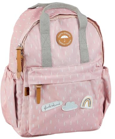 Mama Poppins Germany Kindergartenrucksack ab 3 Jahre | mit Glückskind Patch (Pink)