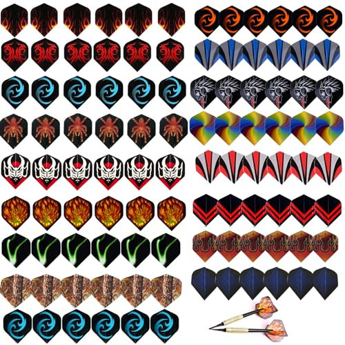 KAYEF Dart Flights, 102 Stück Dart Flügel, Standard Form Dart und Hard Dart Flügel, Dart Flights Profi Dart Zubehör