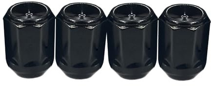 Car Alloy Wheel Nuts Bolt Set of 4, Size 14 mm x 1.5, Tapered Seat, 19mm Hex, Rustproof, Black For Ford Transit Custom Tourneo Aftermarket Wheels-DC Components