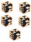 ibasenice 5st Luban-Schloss Rätsel Spielzeug Kongming-sperre Holz Puzzle Magischer Kampf Kind