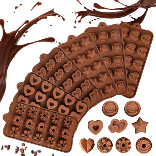 AKONE 6 stampi in silicone per cioccolatini, senza BPA, antiaderente 3D, silicone, orsetti gommosi