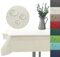 Outdoor Tischdecke Gartentischdecke wasserfest wetterbeständig rutschfest waschbar Outdoortischdecke Weichschaum Garten Balkon Camping Party Tischdeko Typ883 Creme 130x160 cm eckig
