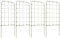 Outsunny Set von 4 Garten Spalier Garten Kletterpflanzen Ständer mit Stahlrahmen für Obst Gemüse Blumen Outdoor Dekor Terrasse 40x90 cm Grün