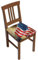 ROOZEE Stuhlhussen mit amerikanischer Flagge der USA, Adler, bedruckt, quadratisch, Esszimmerstuhl, Sitzkissen, Schonbezüge, 4 Stück