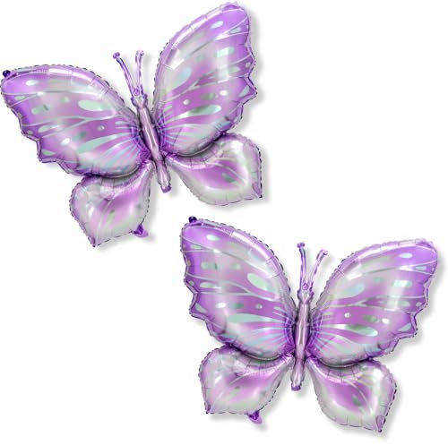 DIWULI Palloncini XXL Farfalla 2 Pezzi Lilla