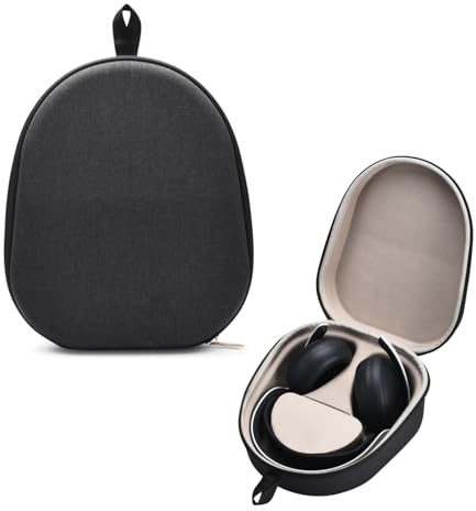 XBERSTAR Headphones Case for Sony Pulse Elite Wireless Bluetooth Headset Protective Carrying Case Travel Carrying Bag with Cable Storage (Black)