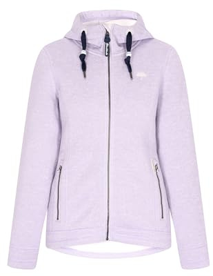 Schmuddelwedda Damen Strickfleecejacke, Grauviolett Melange, XXL