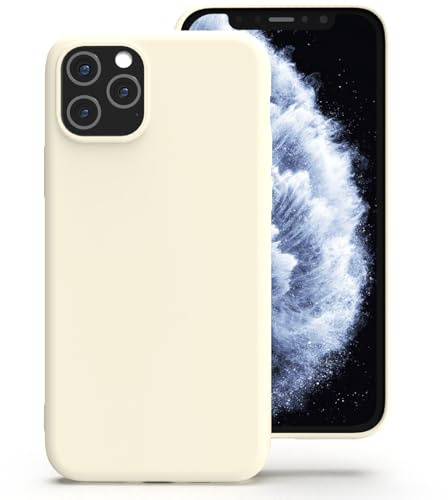 Zuvirelx Silikon Hülle für iPhone 11 Pro Max - Weiß | Dünne, Rutschfest, Weiches Griff, Minimalistisch, Taschenpassend, Stoßfest Handyhülle