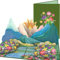 PopLife® 3D-Pop-Up-Karte mit Wildblumenwiese und Bergen – Dankeschön, Happy Anniversary, Blumengeburtstag, Natur-Valentinstagskarte, Dankeschön, Genesung – für Wanderliebhaber, Schwester im Freien