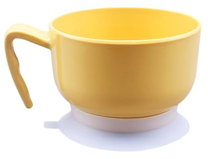 kivrimlarv Bols à soupe de qualité alimentaire, passent au micro-ondes, bols à riz, bols antidérapants avec poignée, bol alimentaire léger pour personnes âgées, handicapés (multicolore) 15 x 8 cm
