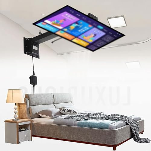 Soporte De Tv Para Techo - Soporte De Tv Motorizado, Montaje En Pared E Instalación Lateral Superior, Soporte De Tv Eléctrico Telescópico Con Elevación Automática, Altura Ajustable Con Control Remoto