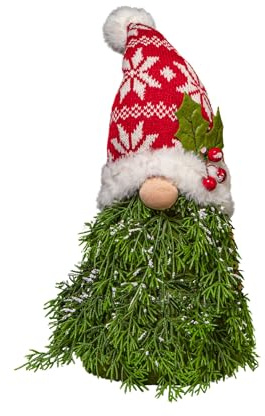 Samuel ALEXANDER 31cm Red and White Christmas Tree Sitting Gonk with Snowflake Hat