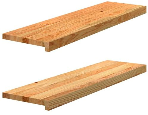 UJCHVHN Home Garden,Fensterbänke 2 Stück Hellbraun 90x25x2cm Massivholz Eiche