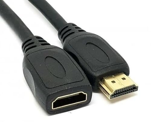 TheMax 360° Flexible HDMI Extension Cable, 4K HDR Compatible Ps4, Projector, Fire Stick, Monitor, Television, Gold Plated Male to Female, High Speed HDMI 2.0 (15 CM)