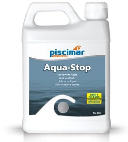 PM-660 Aqua Stop: sellador de Fugas y poros en Piscinas. liquido Botella 1.4 Kg.