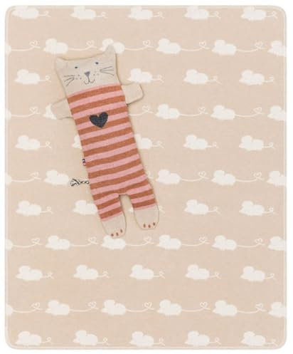 David Fussenegger Babydecke Juwel in der Puppe 'Katze' 70 x 90 cm Natur