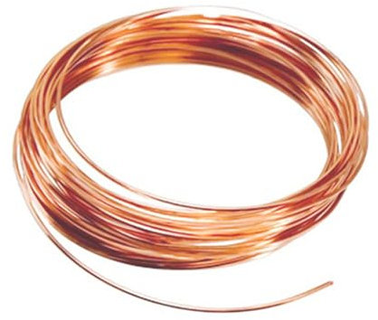 Filo di rame morbido, filo di rame massiccio, filo di rame puro, filo per bricolage, filo di avvolgimento, filo di rame per piante rampicanti, pellicola metallica in rame (diametro 2 mm, bobina da 18